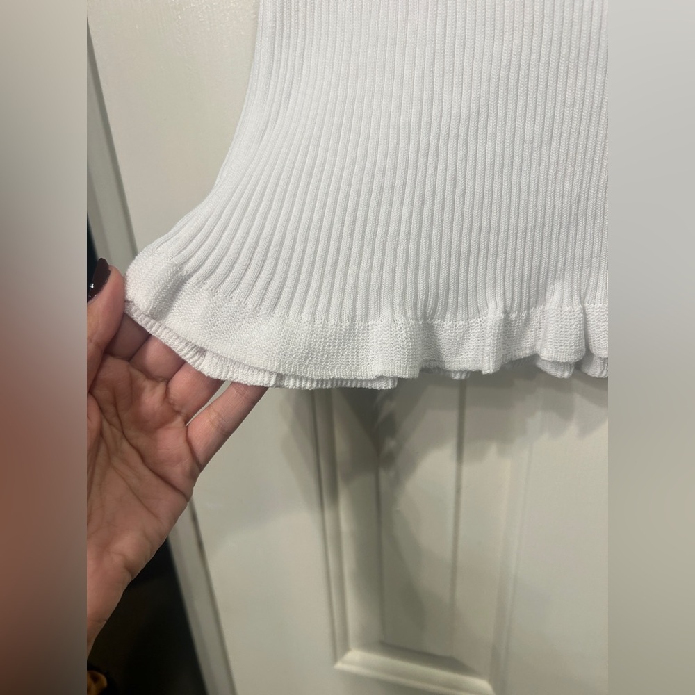 NWT J. Crew Ruffle-trim shell tank top in premium ultra-fine cotton Size L - Picture 4 of 9
